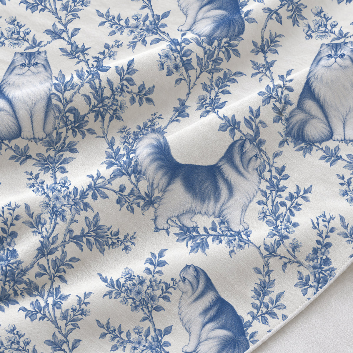 Blue fabric close-up