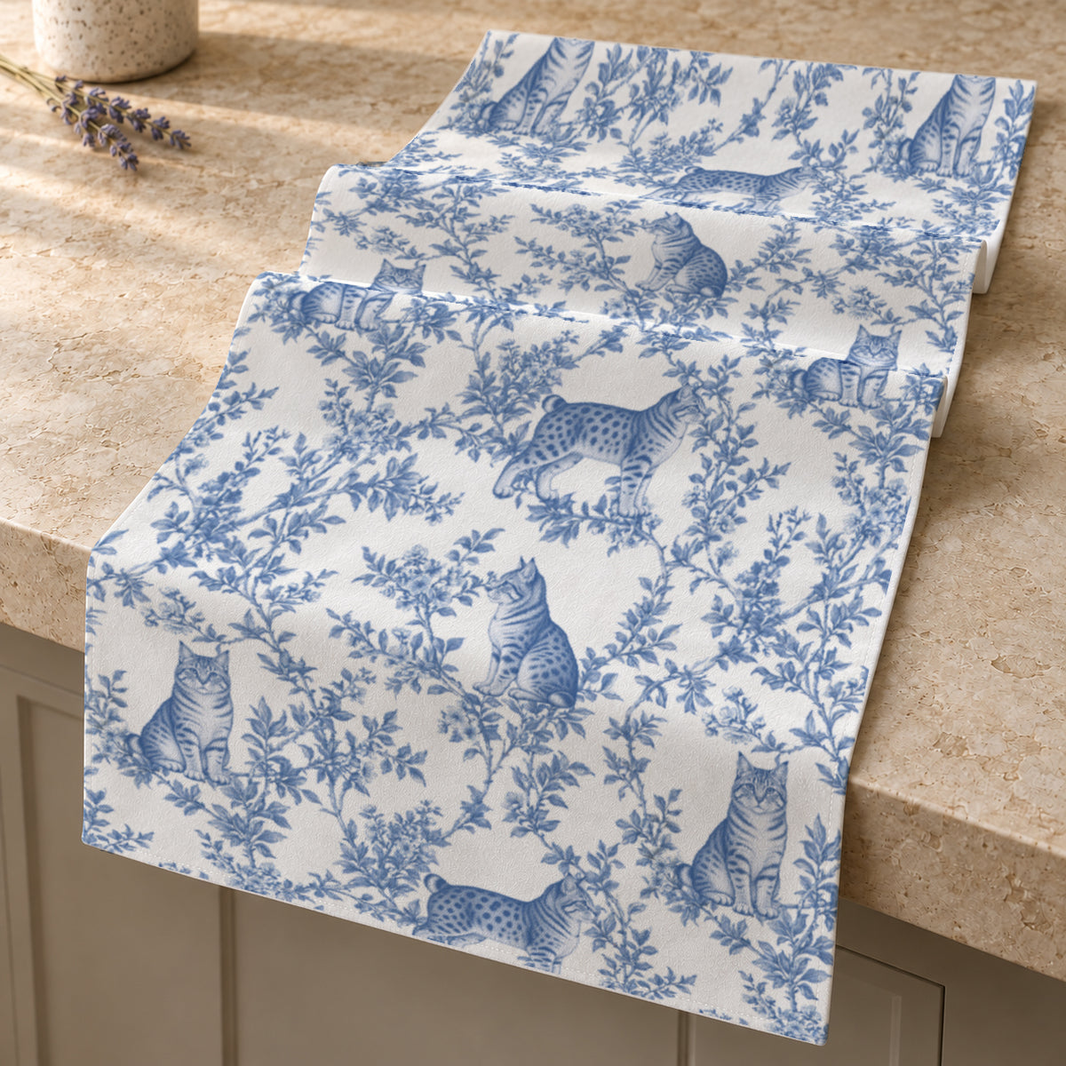 Blue folded-detail mockup