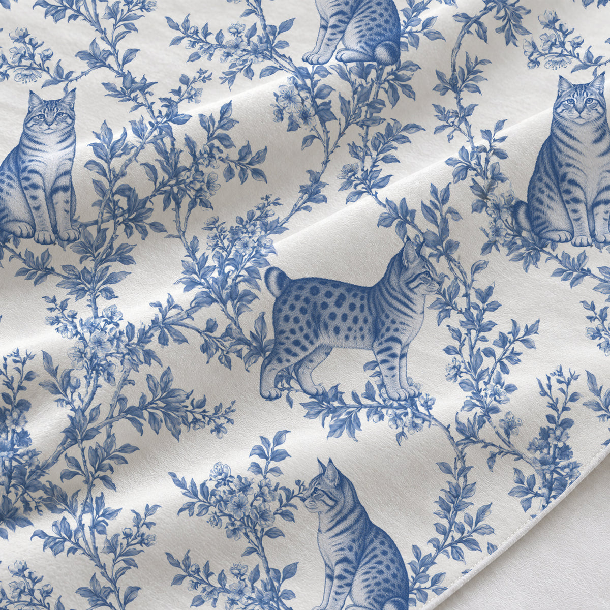 Blue fabric close-up