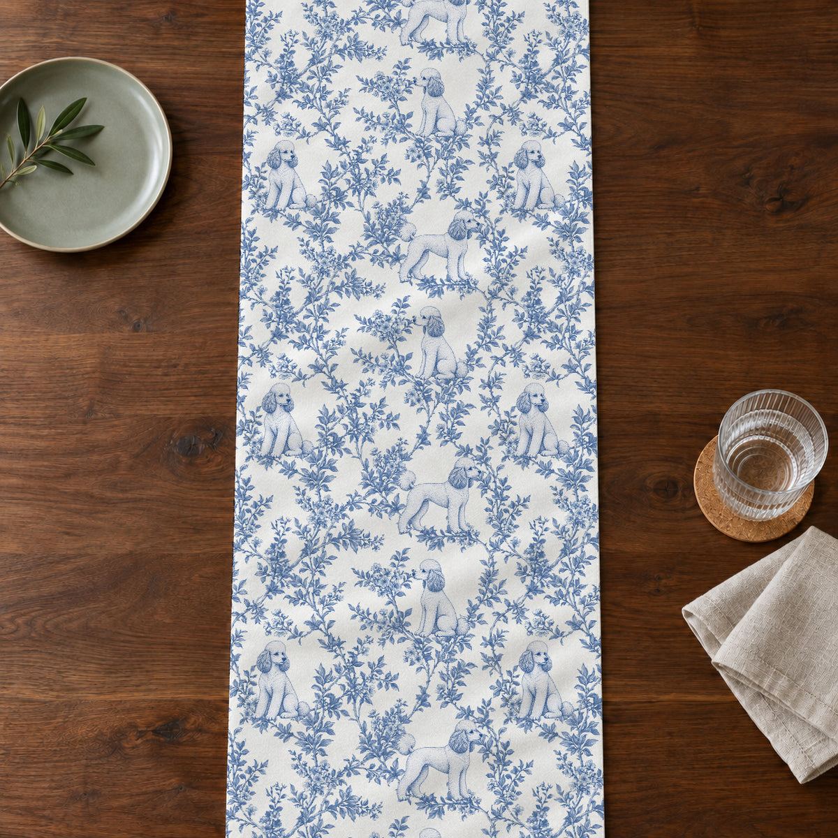 Blue overhead mockup