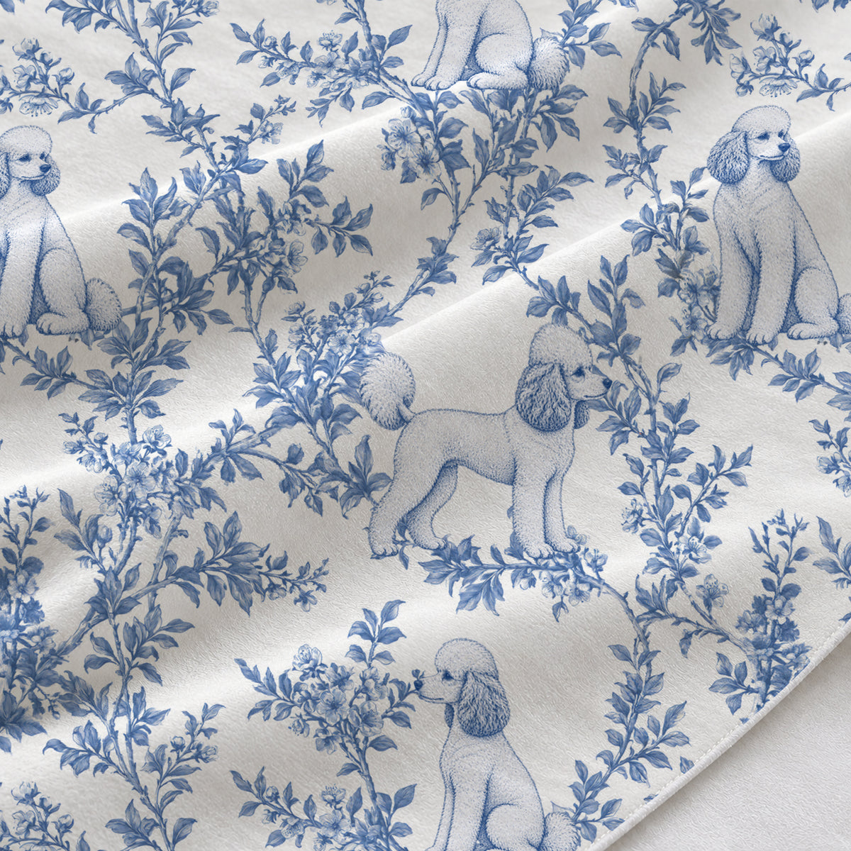 Blue fabric close-up