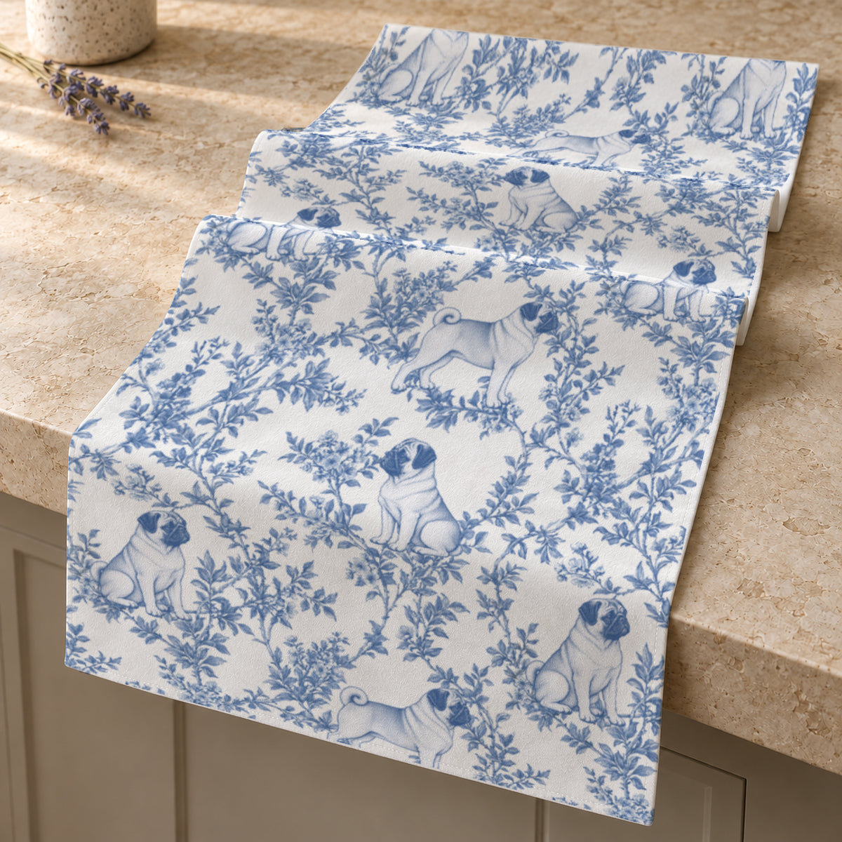 Blue folded-detail mockup