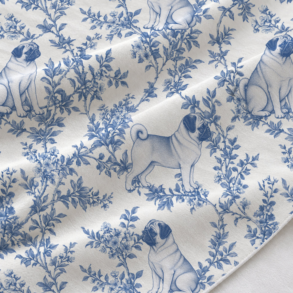 Blue fabric close-up