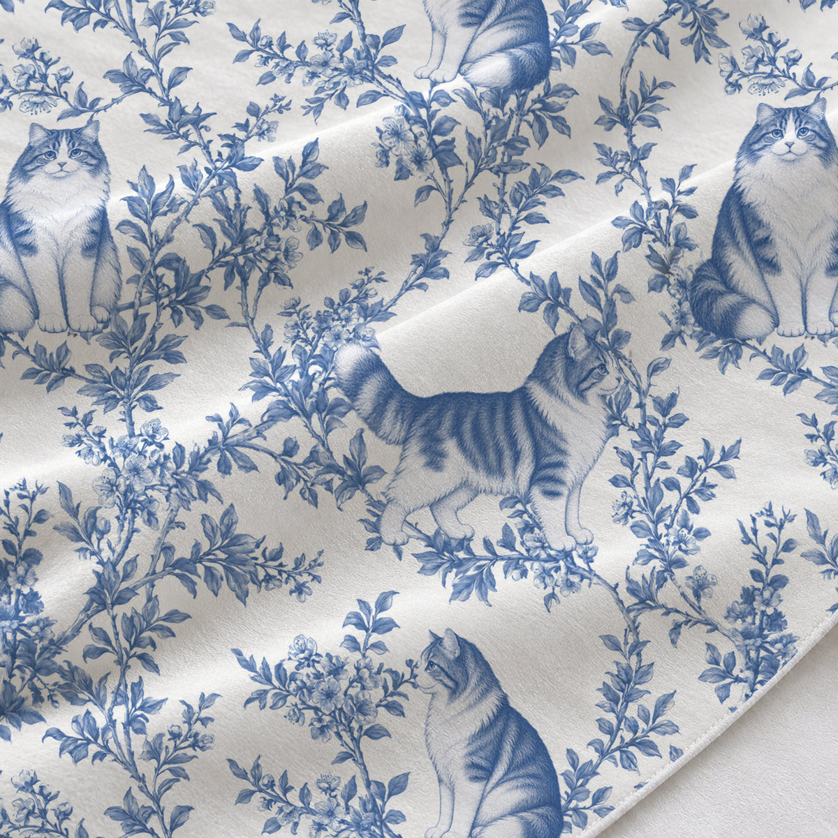Blue fabric close-up