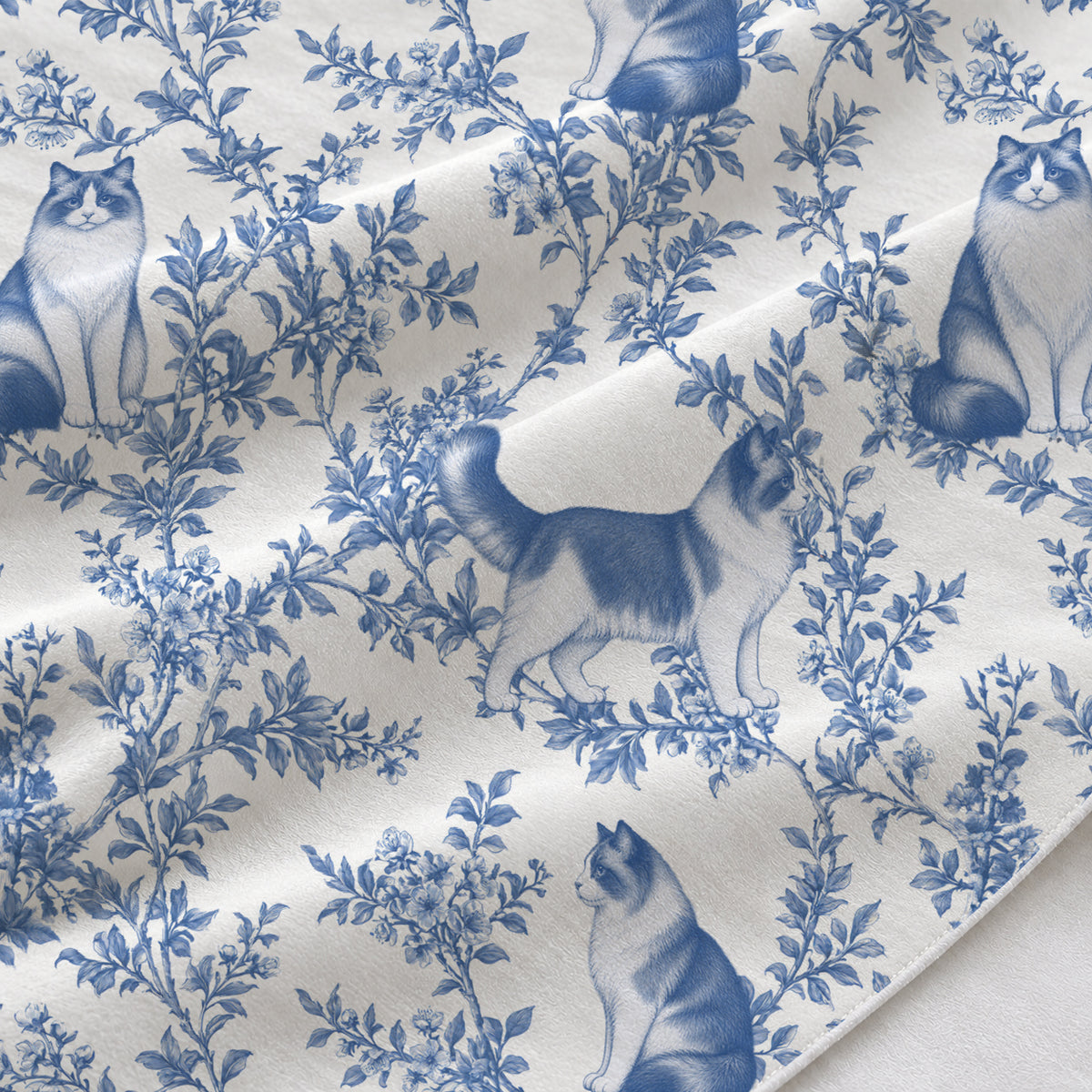 Blue fabric close-up