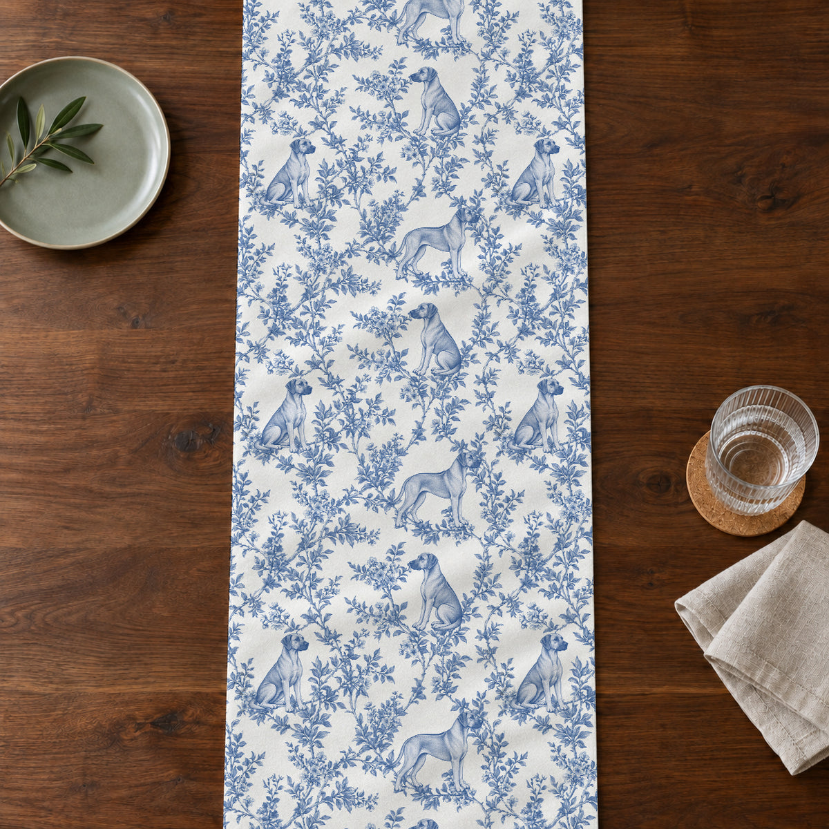 Blue overhead mockup