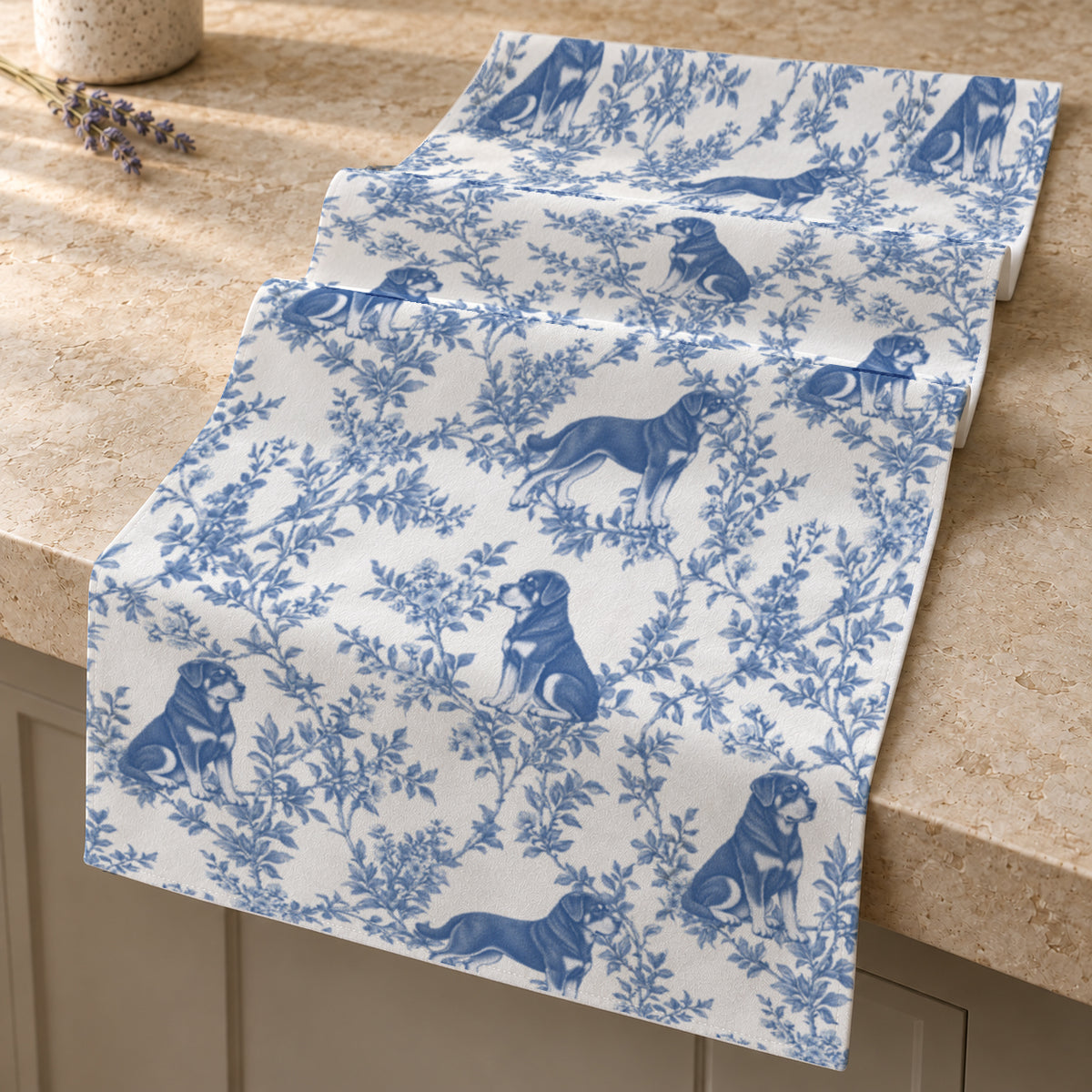 Blue folded-detail mockup