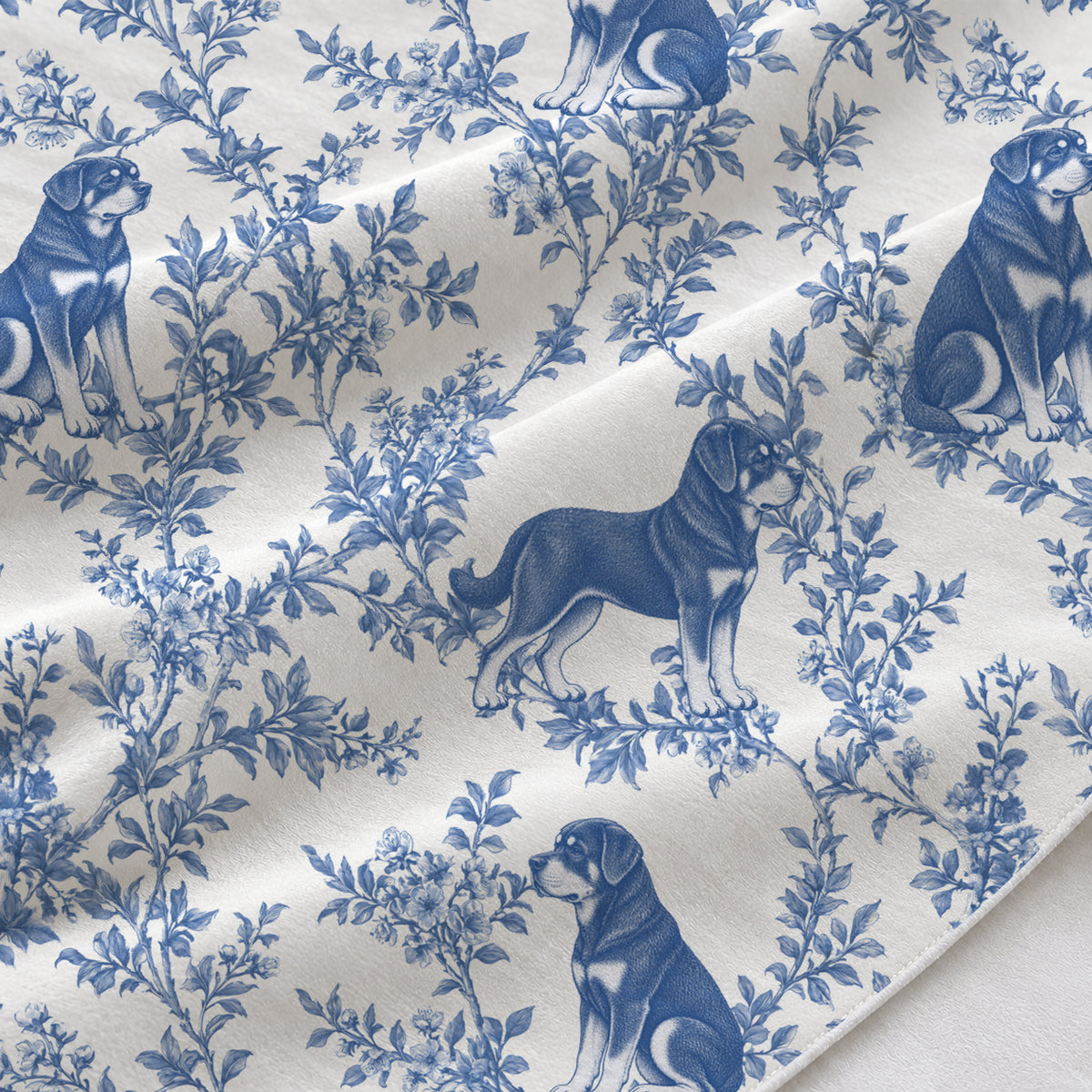 Blue fabric close-up