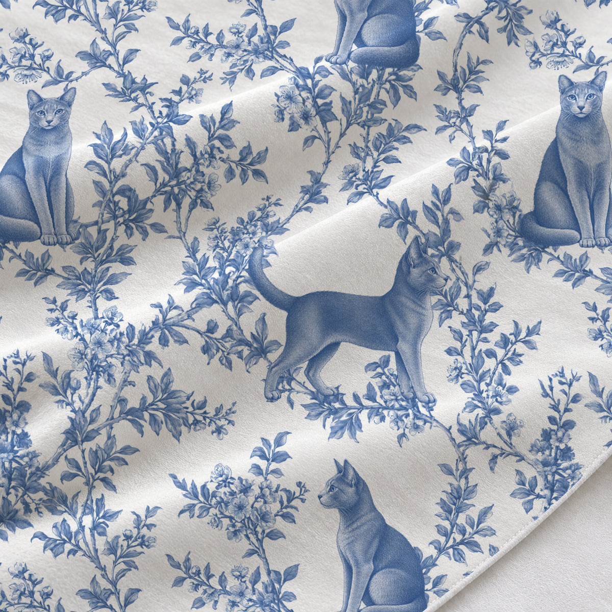 Blue fabric close-up