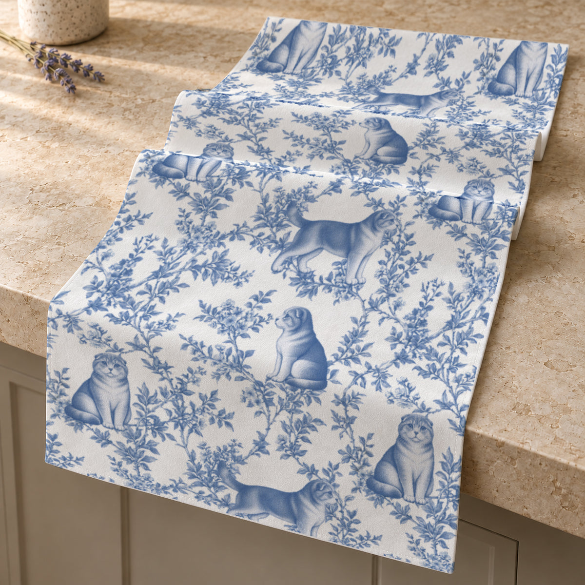 Blue folded-detail mockup