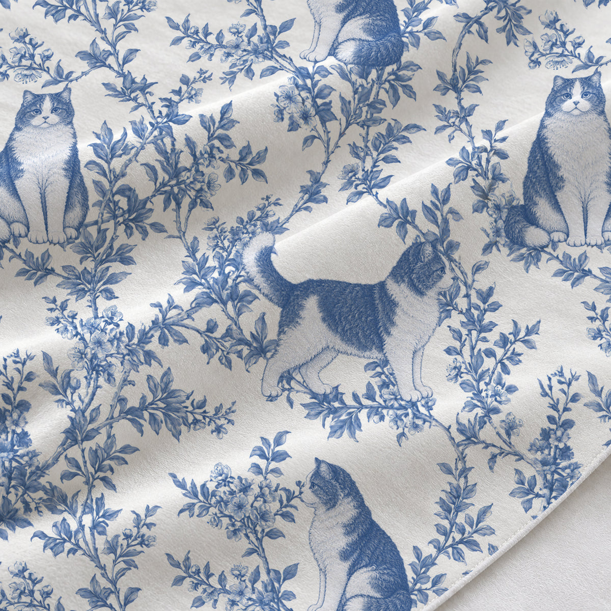Blue fabric close-up