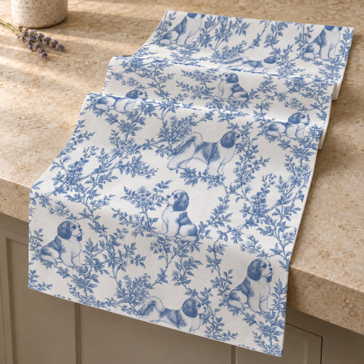 Blue folded-detail mockup