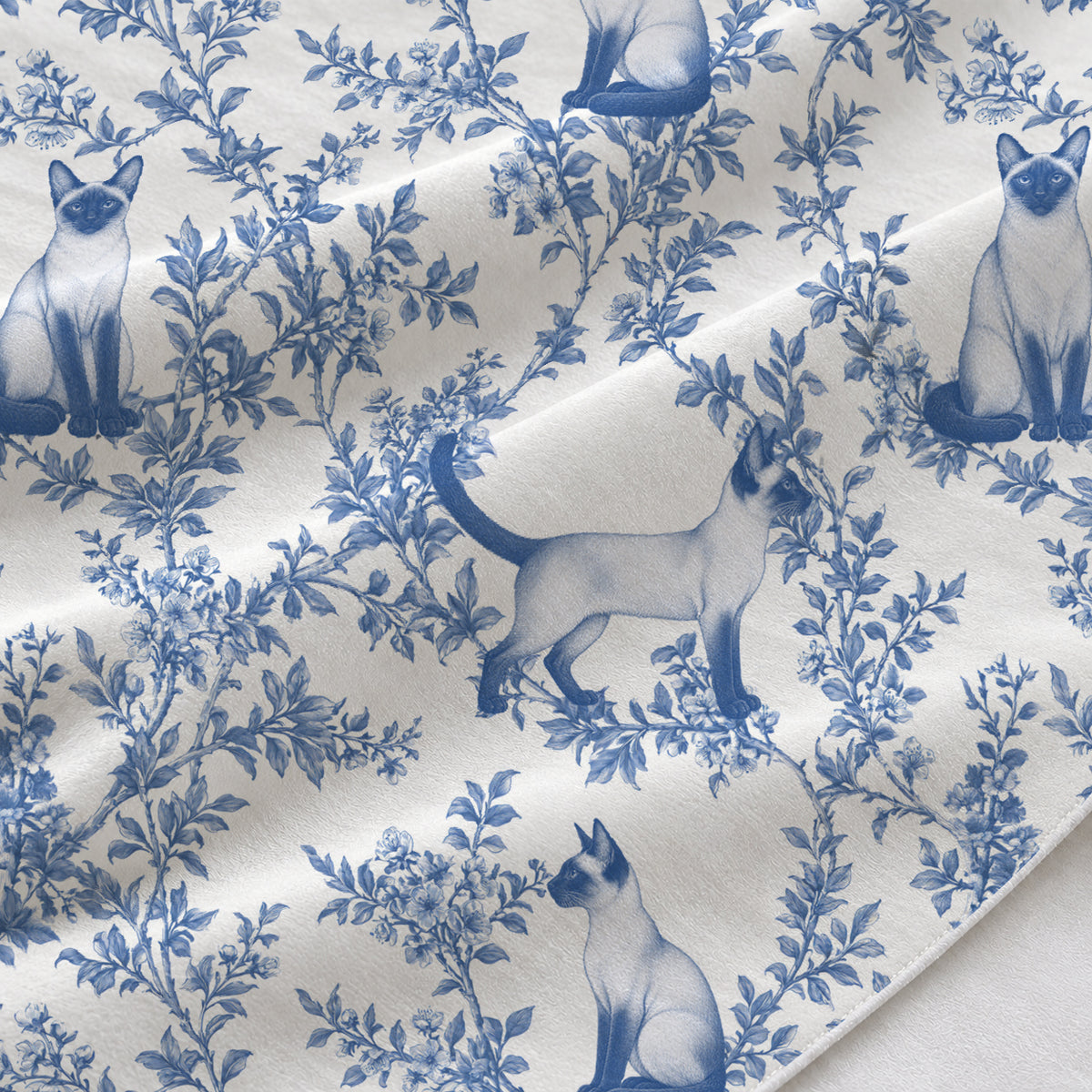 Blue fabric close-up