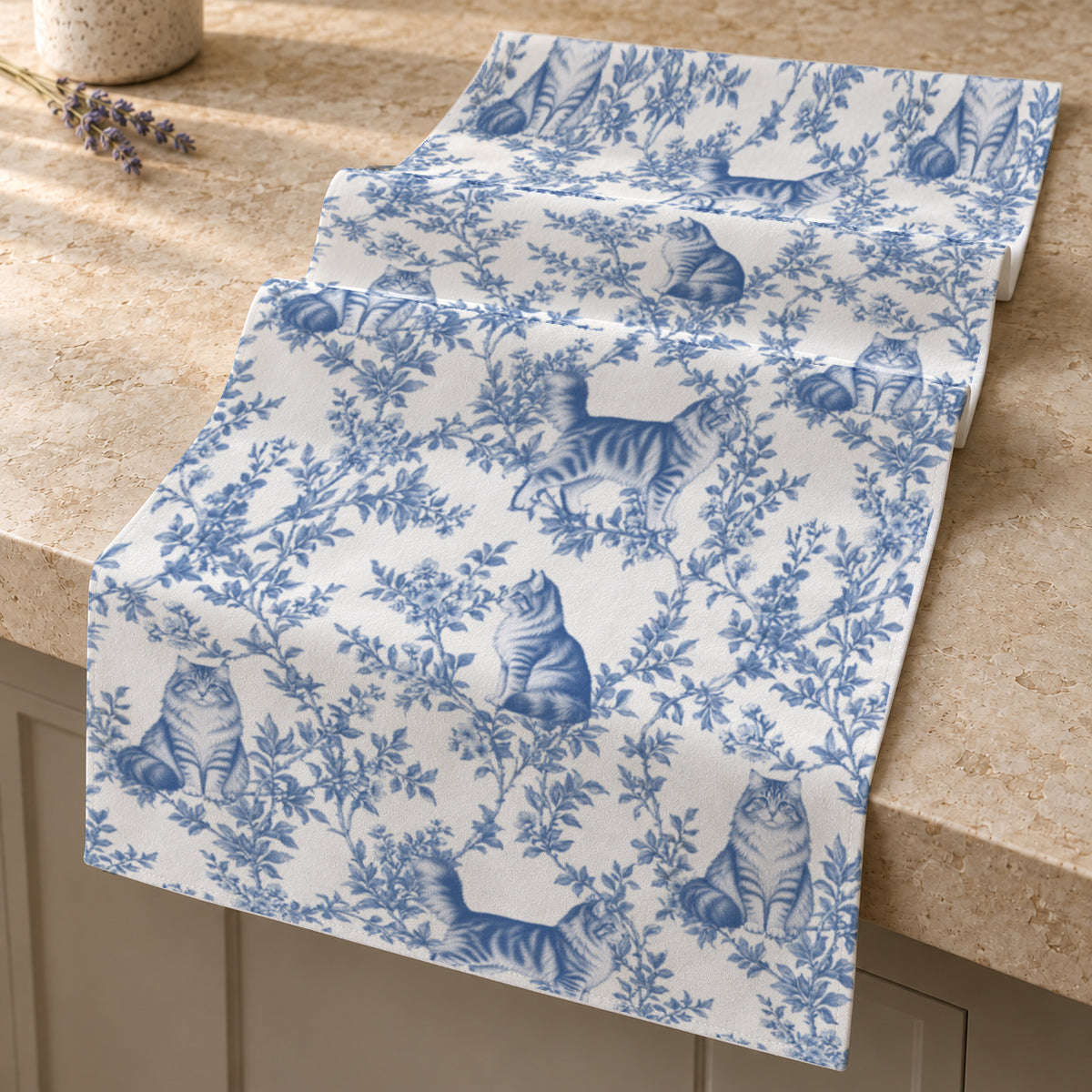 Blue folded-detail mockup