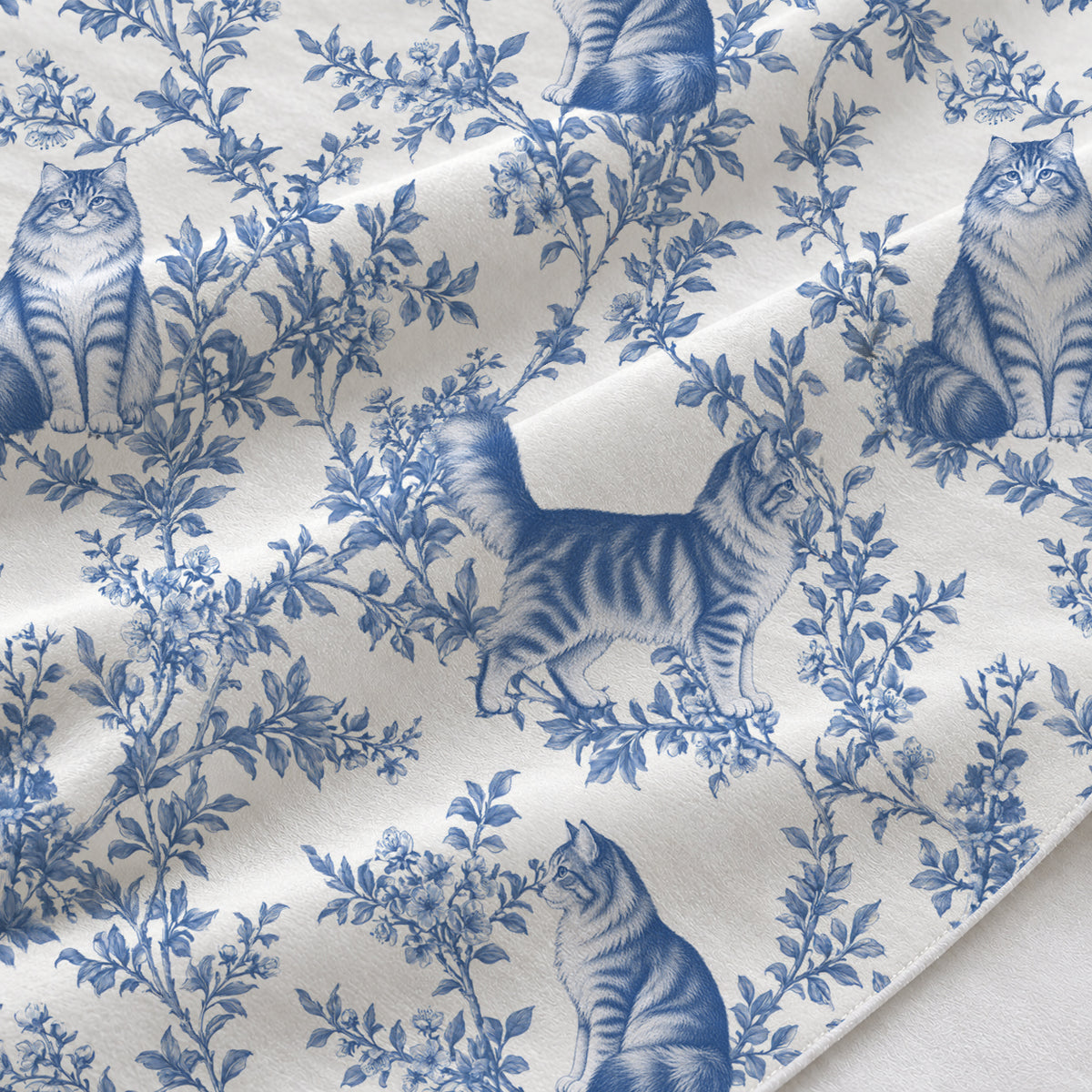 Blue fabric close-up