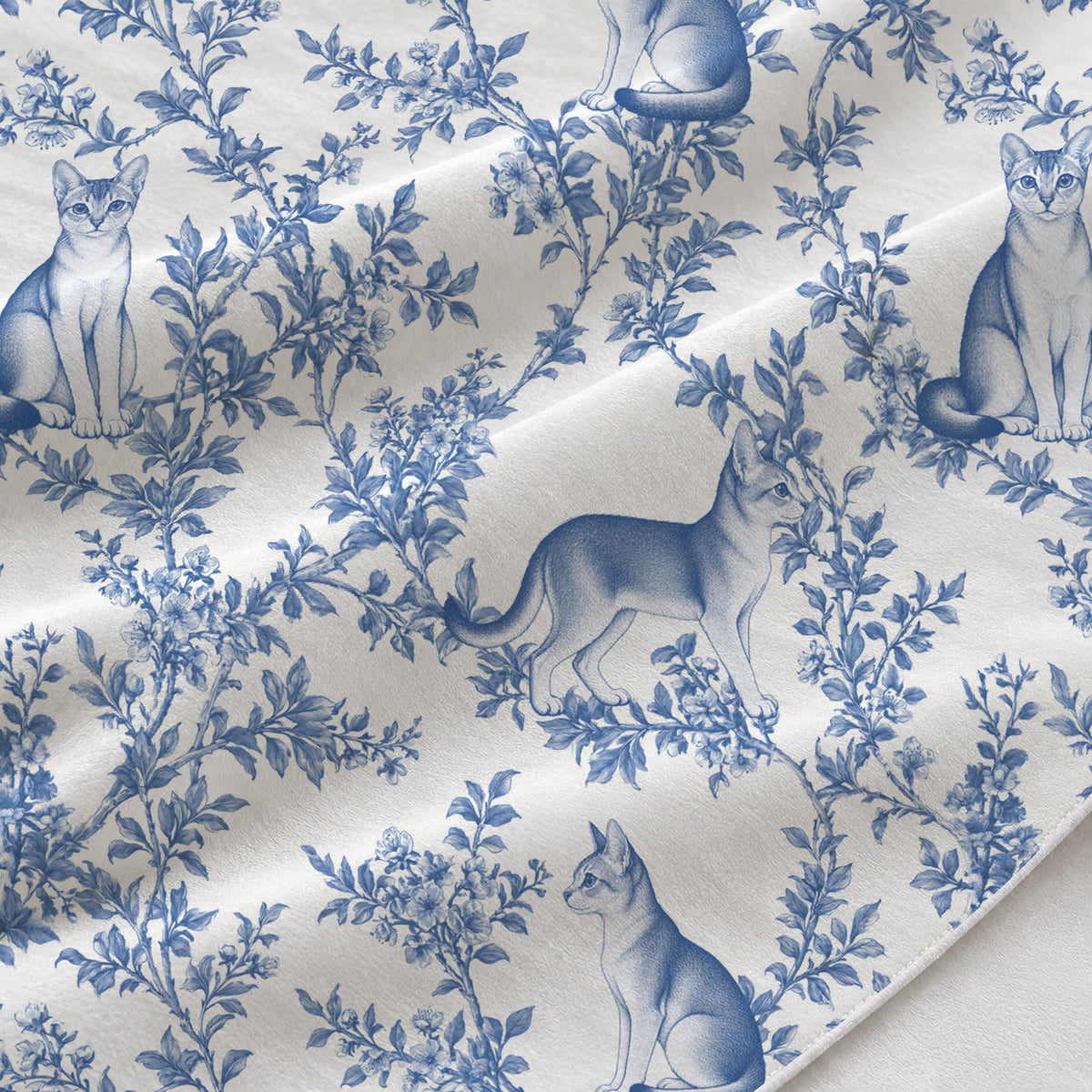 Blue fabric close-up