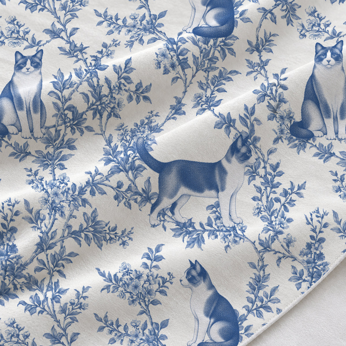Blue fabric close-up