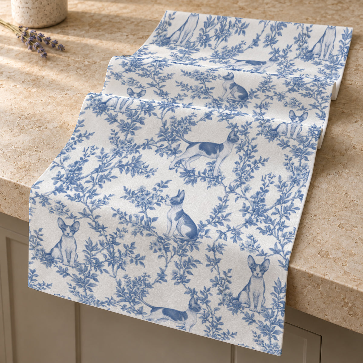 Blue folded-detail mockup