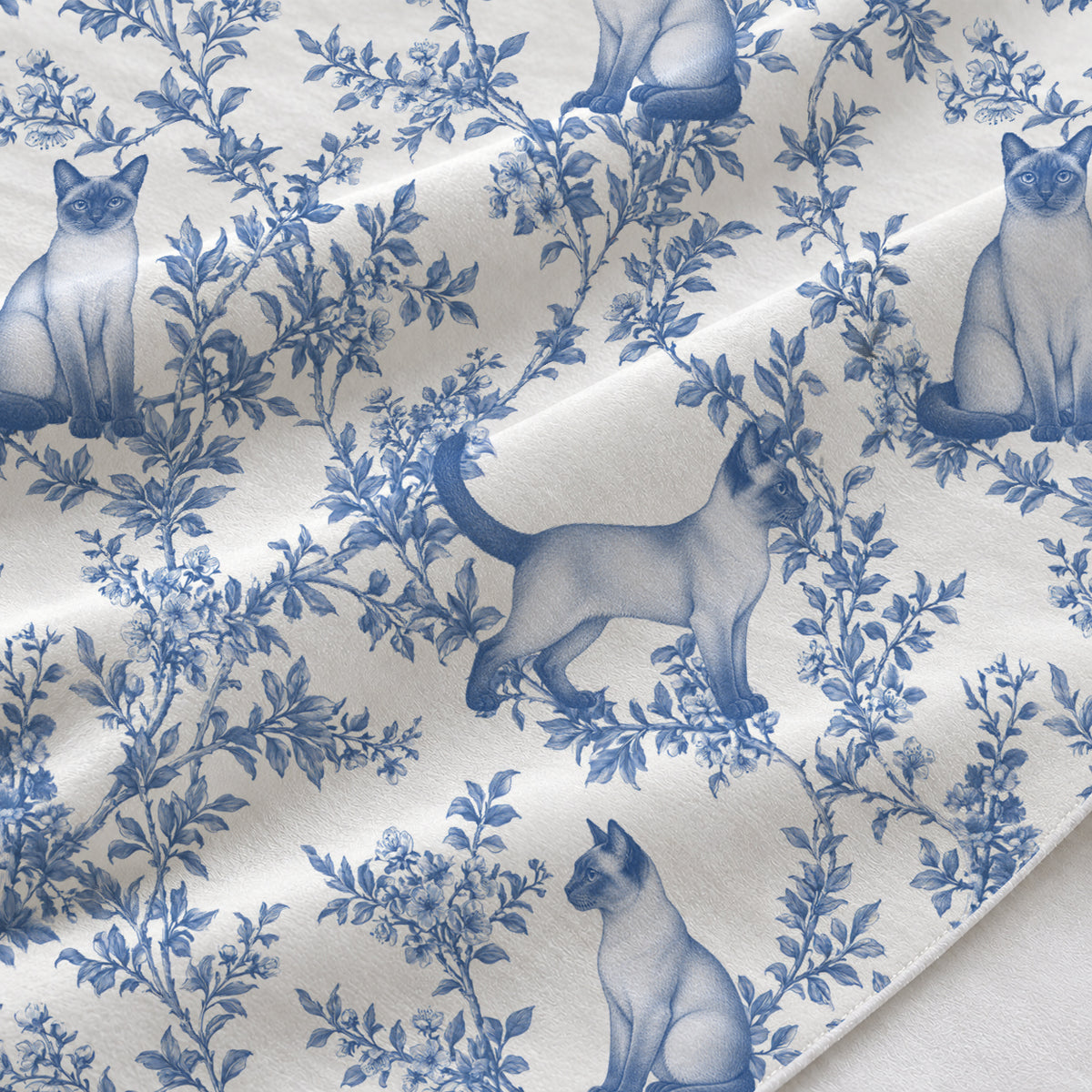 Blue fabric close-up