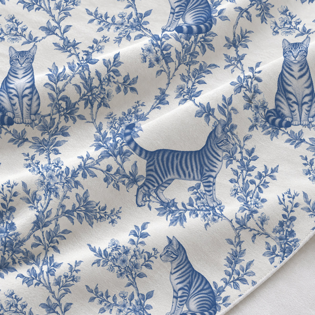 Blue fabric close-up
