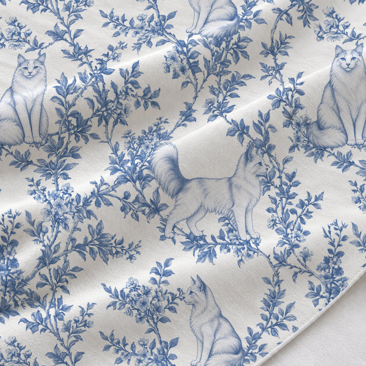 Blue fabric close-up