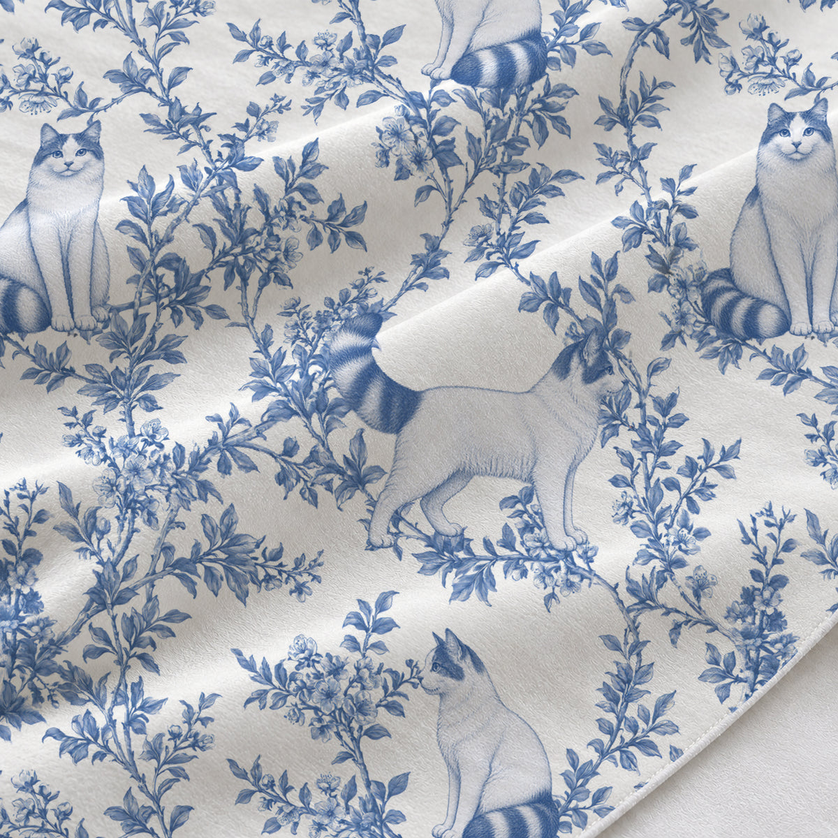 Blue fabric close-up