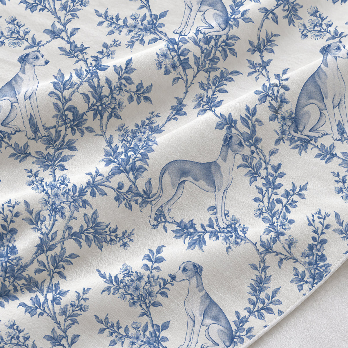 Blue fabric close-up