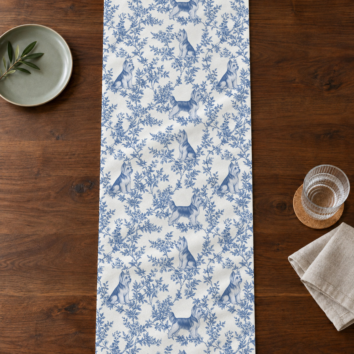 Blue overhead mockup