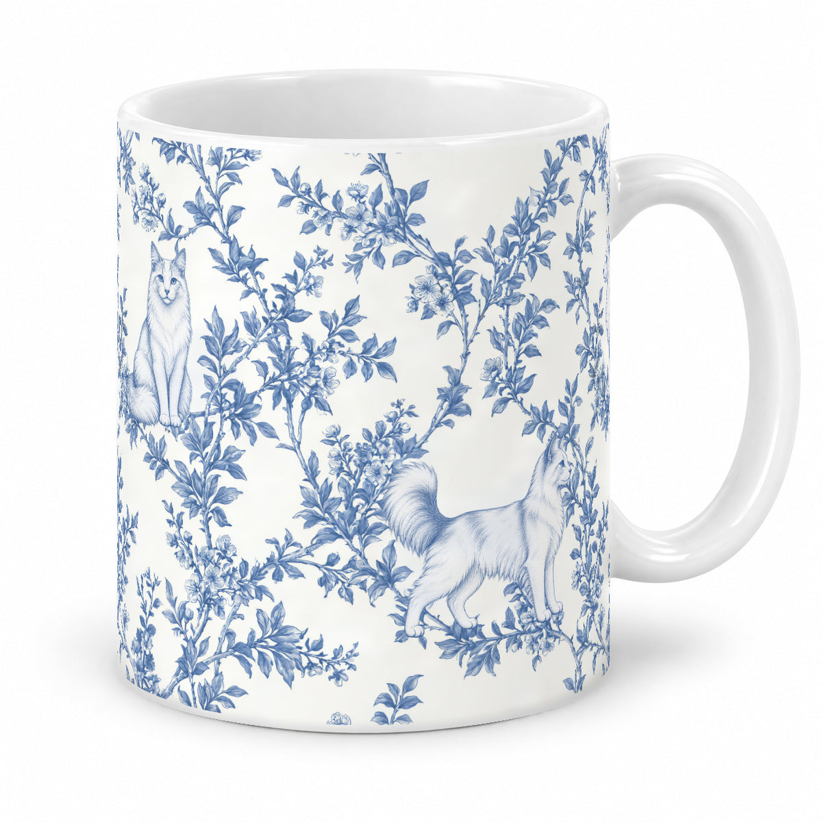 Turkish Angora toile mug — Blue Studio