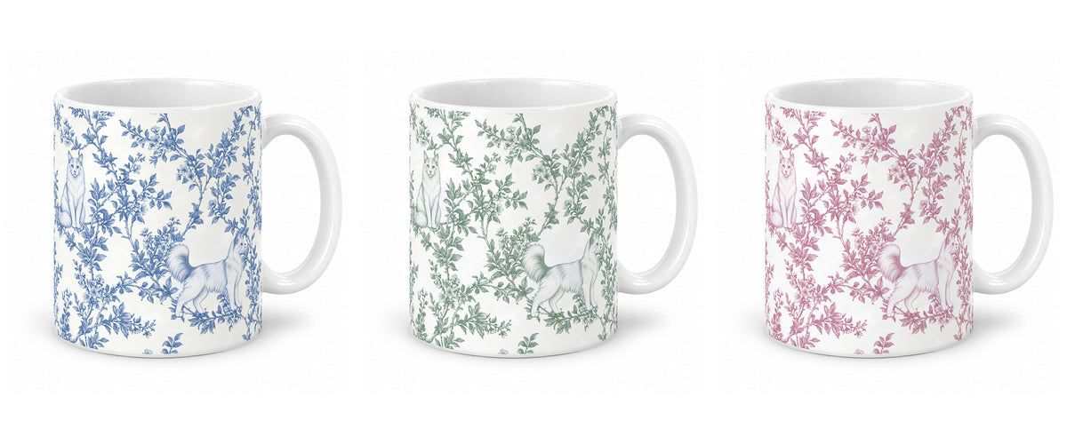 Turkish Angora toile mug — Three Colors