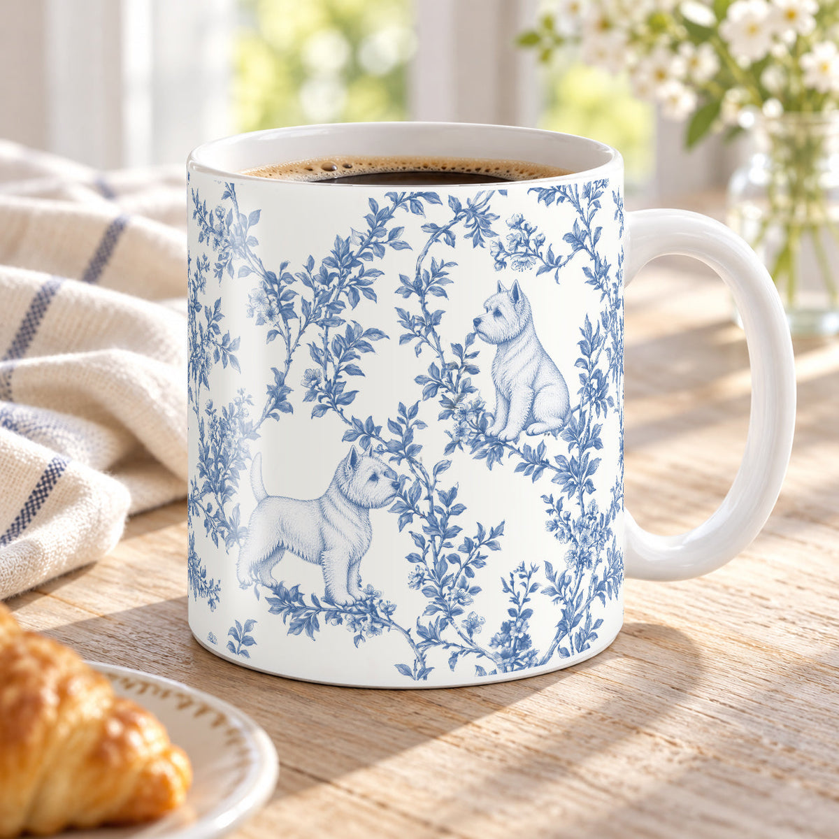 West Highland White Terrier toile mug — Blue Lifestyle