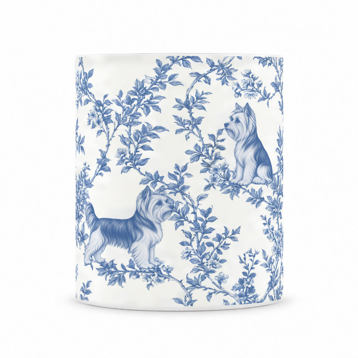 Yorkshire Terrier toile mug — Blue Front View