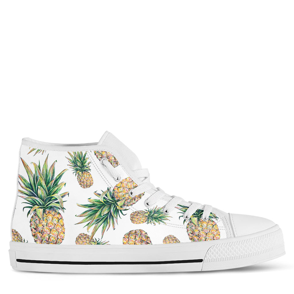 Pineapple Women s High Top Sneakers US6 EU37 White