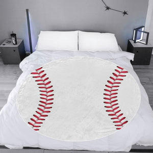 Baseball Circular Micro Fleece Blanket 60"