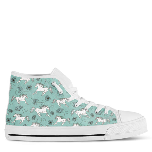 Horse Women's High Top Sneakers