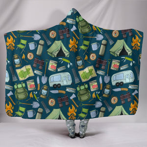 Camping Lover Hooded Blanket